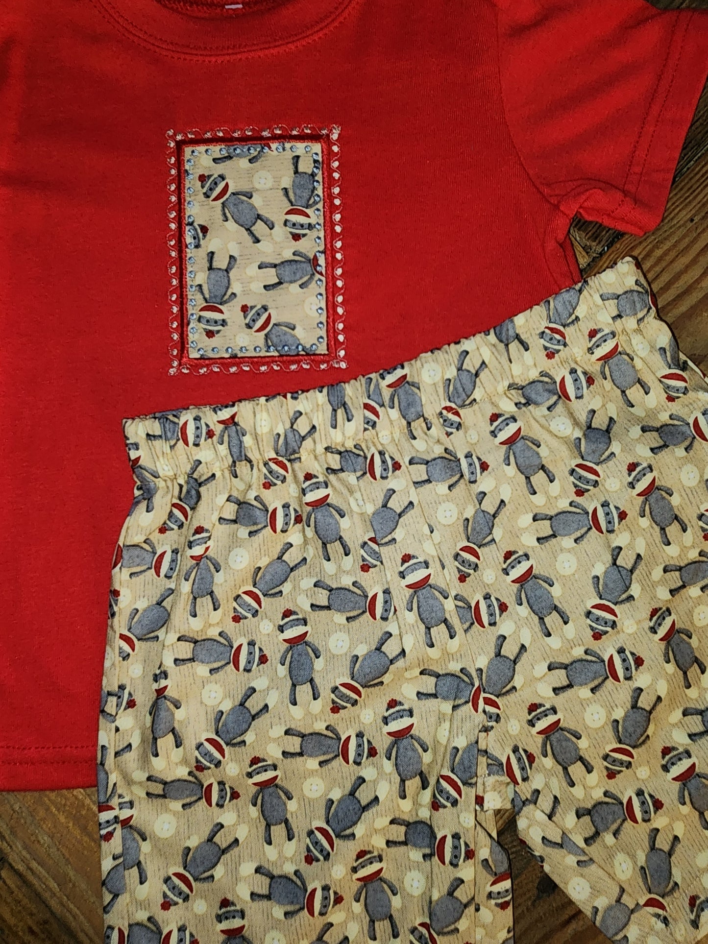 Sock Monkey Size 18m Two Piece Outfit