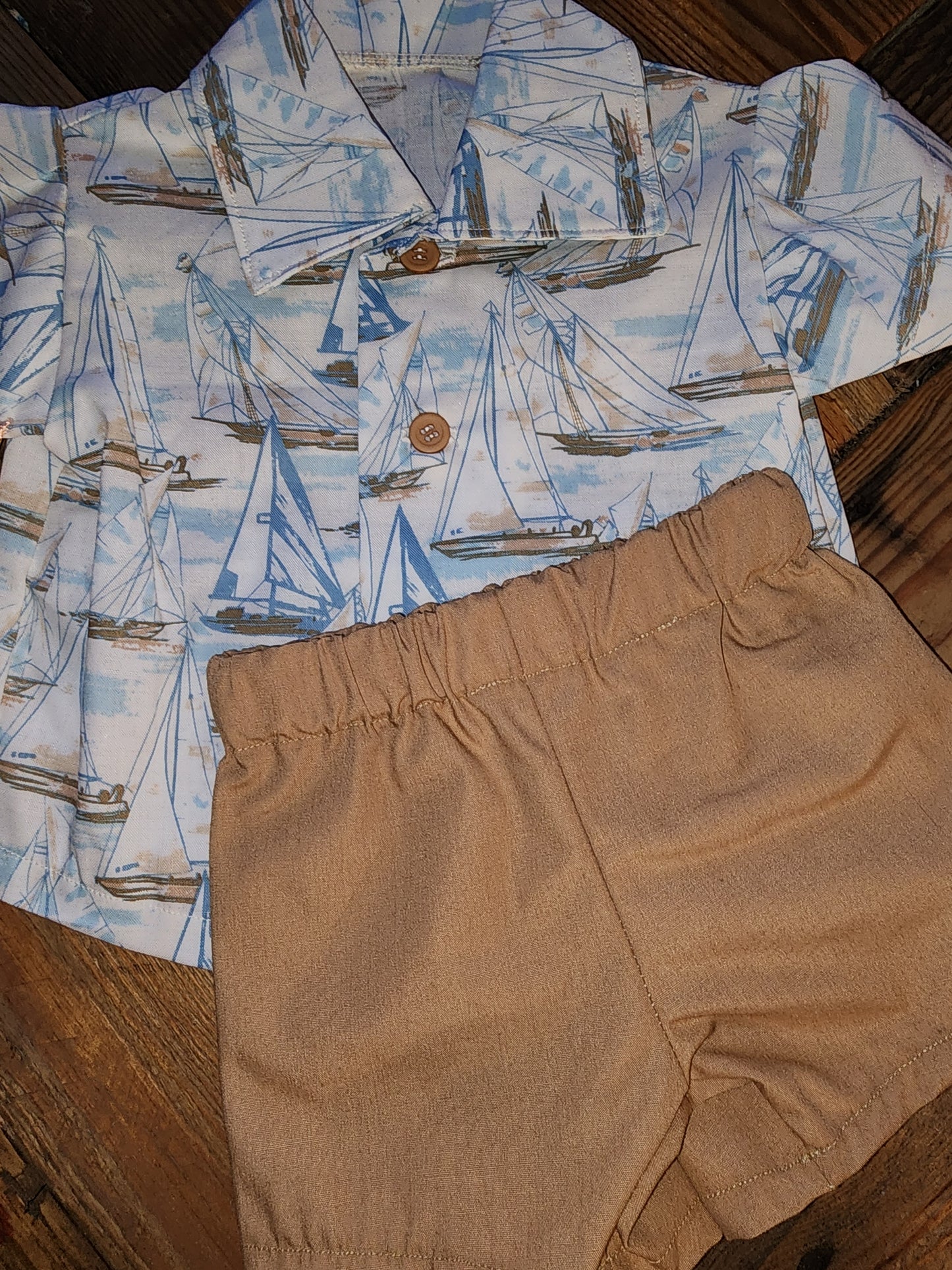 Sailboat size 3/6m Two Piece Outfit