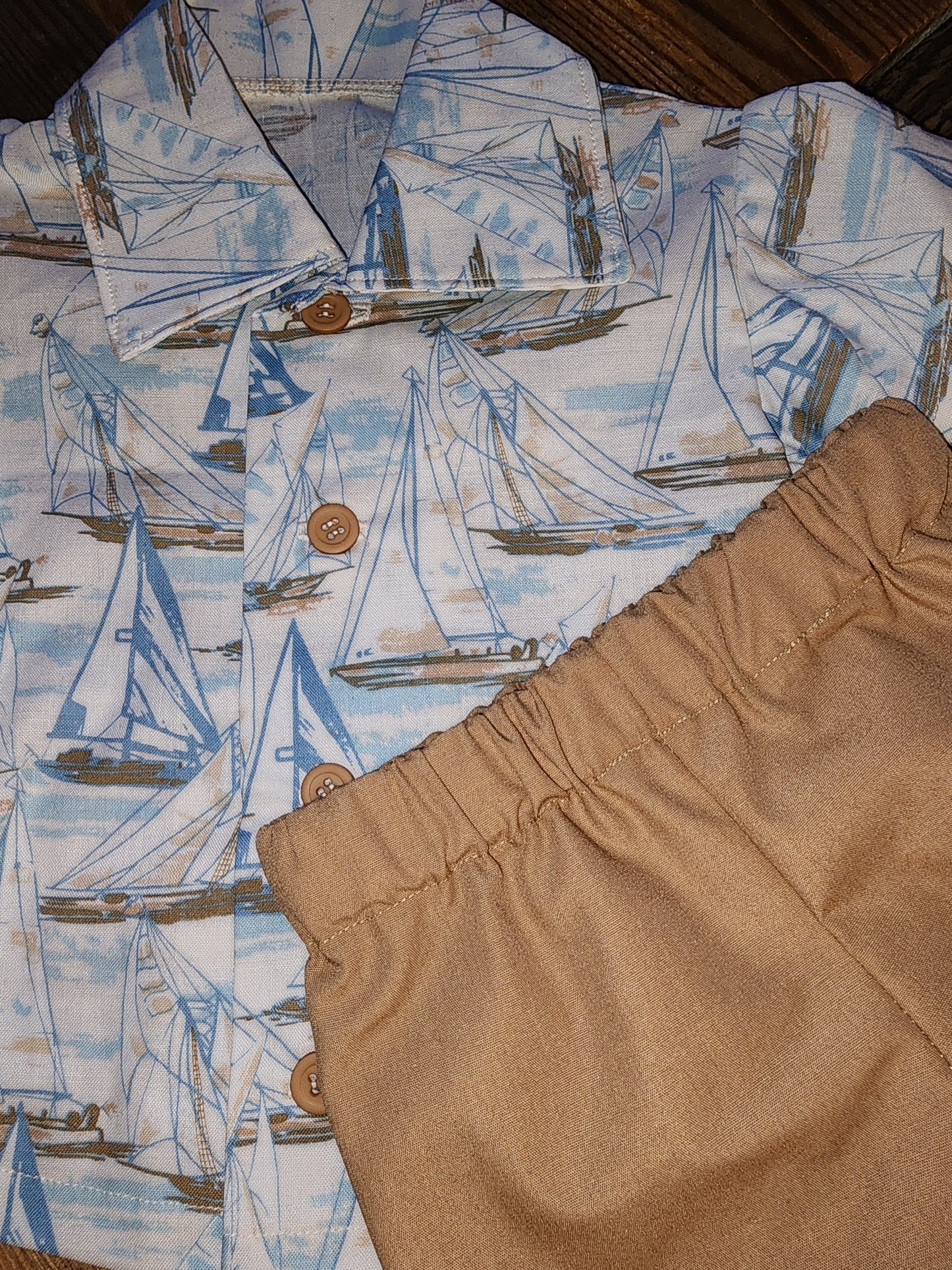 Sailboat size 3/6m Two Piece Outfit