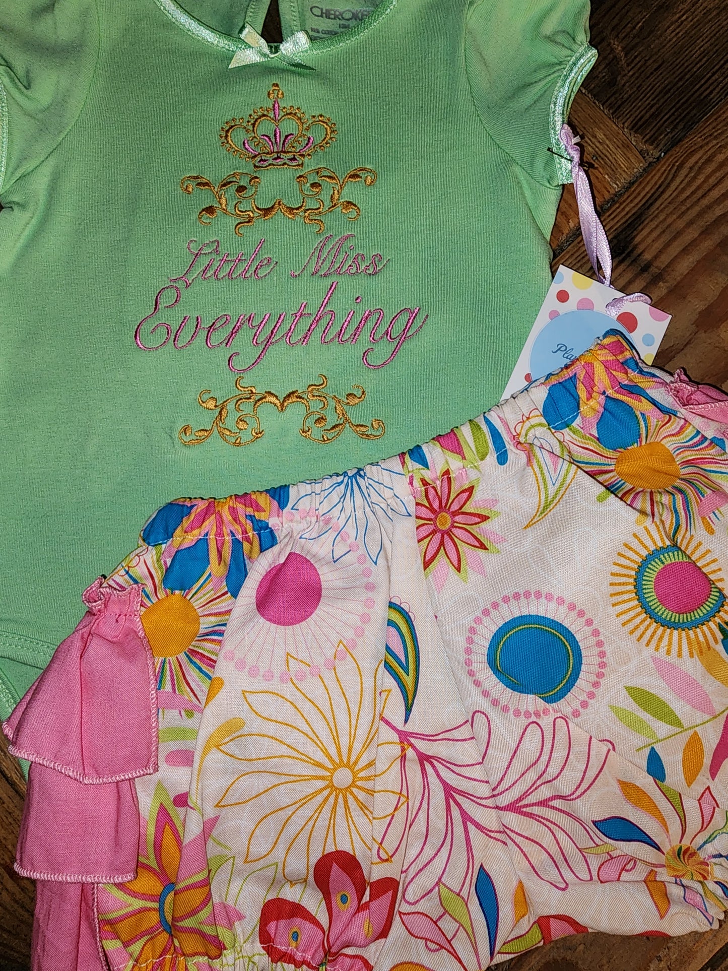 Little Miss Everything Size 12m Ruffle Bottom Two Piece Set