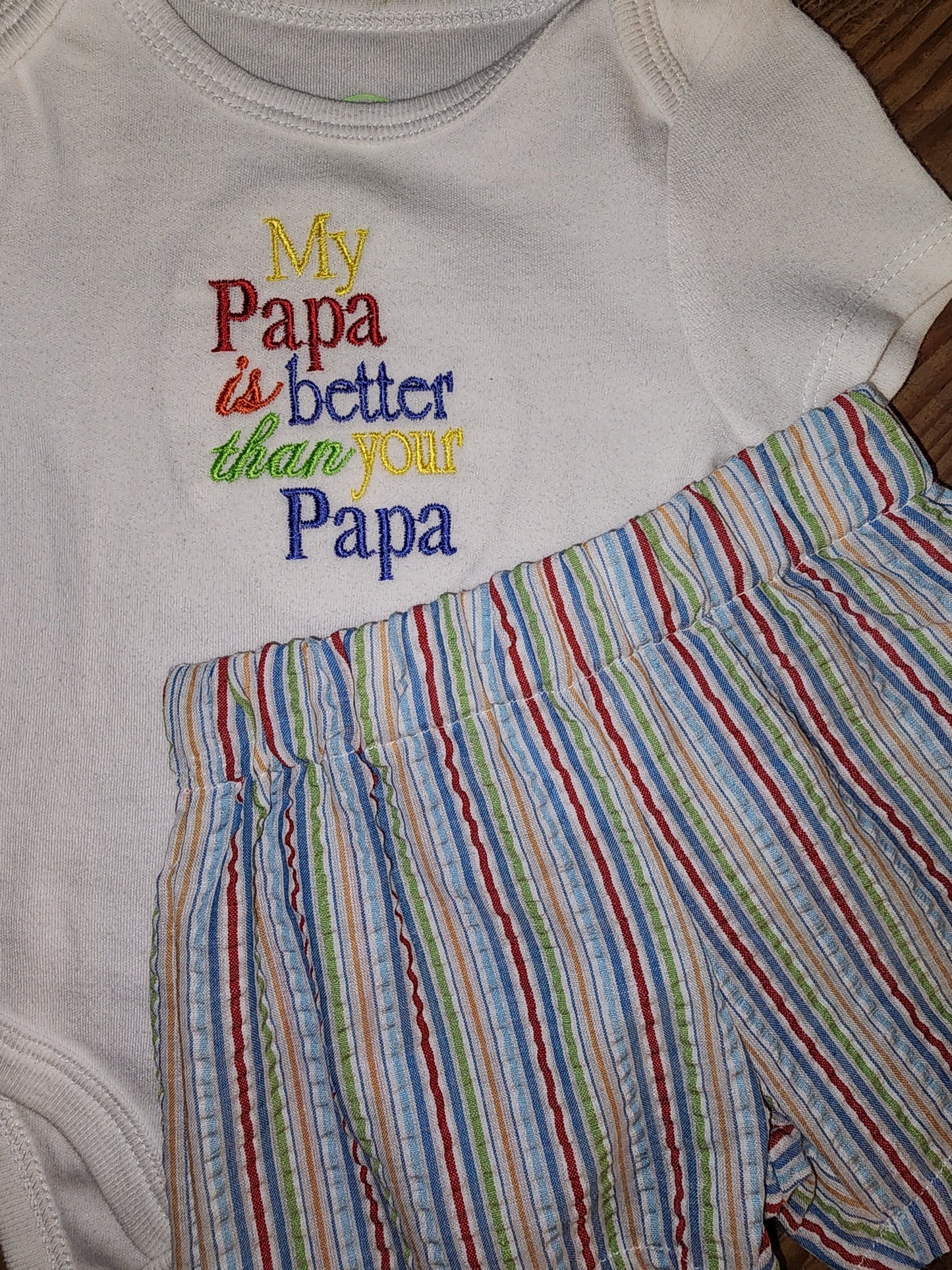 My Papa is Better Than Your Papa Size 0/3m Two Piece Set