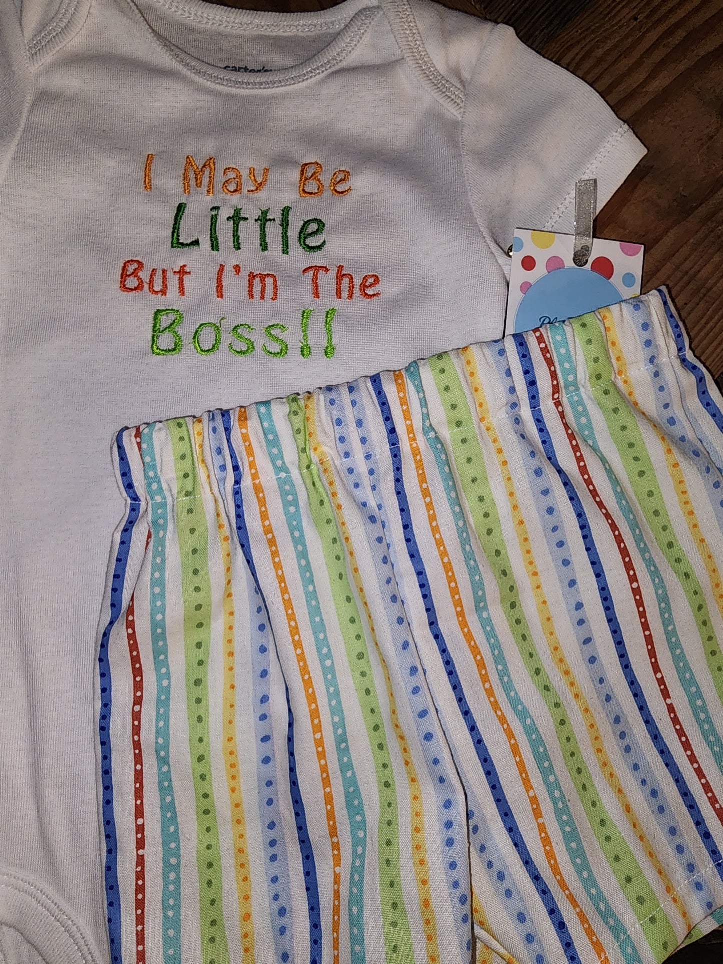 I May Be Little But I'm the Boss Size 9m Two Piece Set