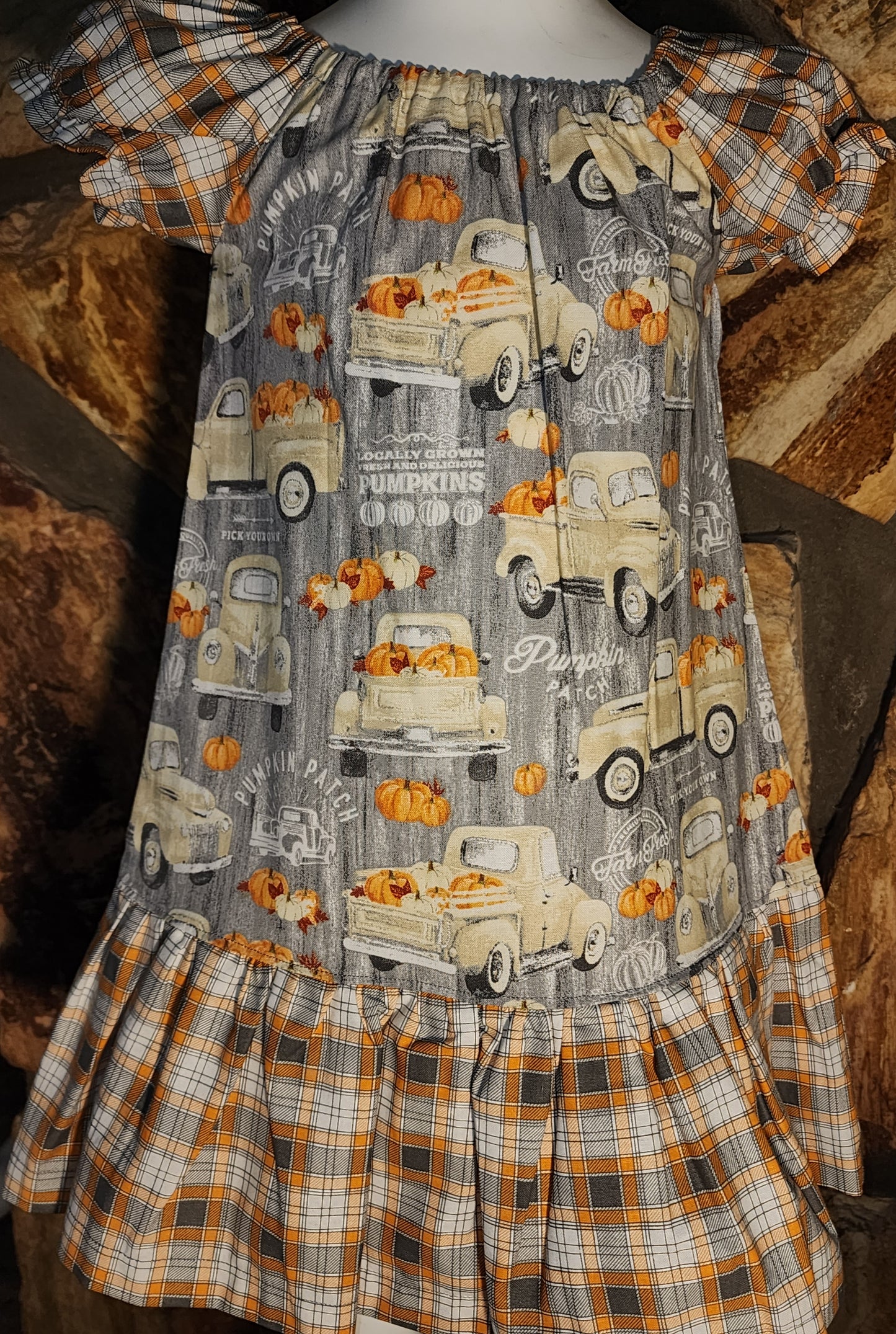 Pumpkin Patch and Trucks Dress Size 18/24m
