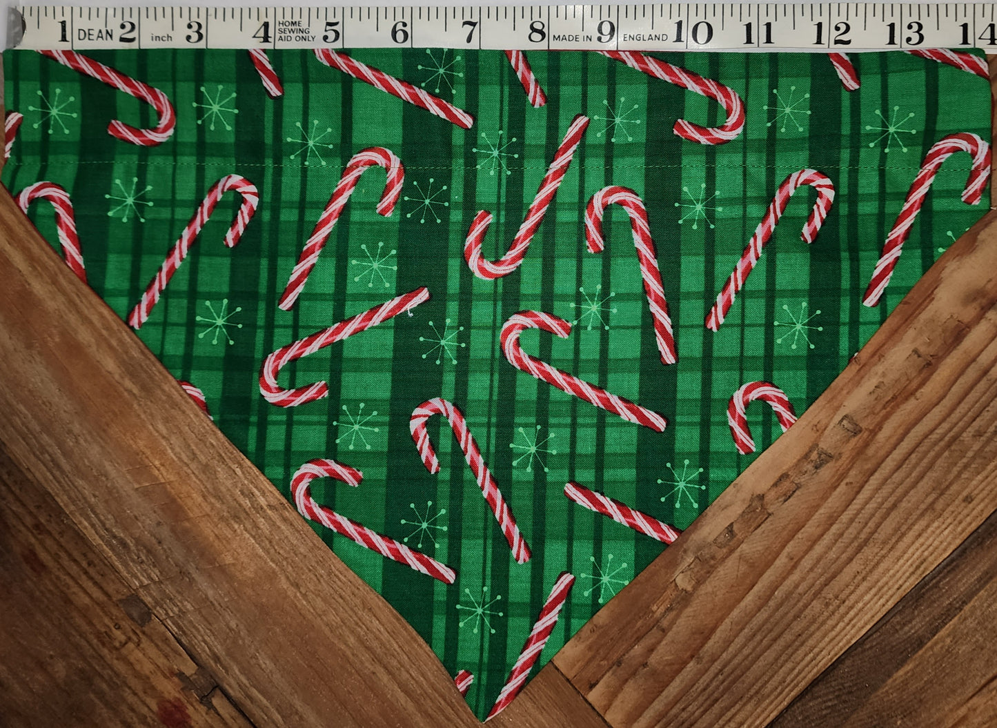 Candycane Christmas Large Dog Bandana