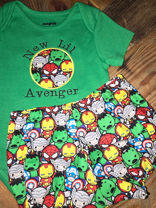 New Lil Avenger Size 6/9m Two Piece Set