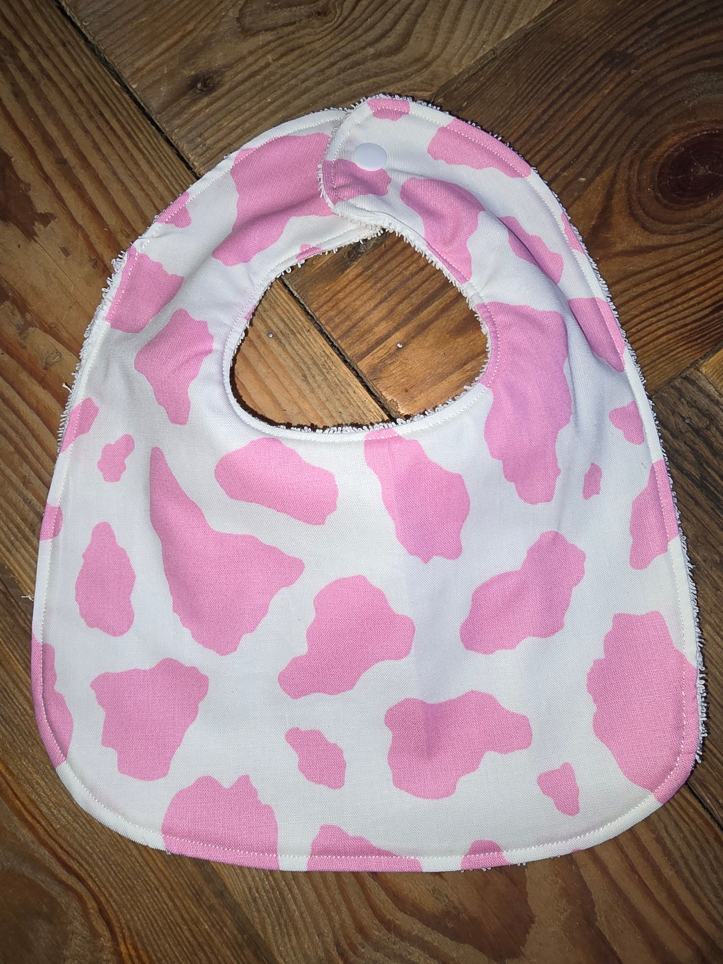 Cow Print Baby Bib