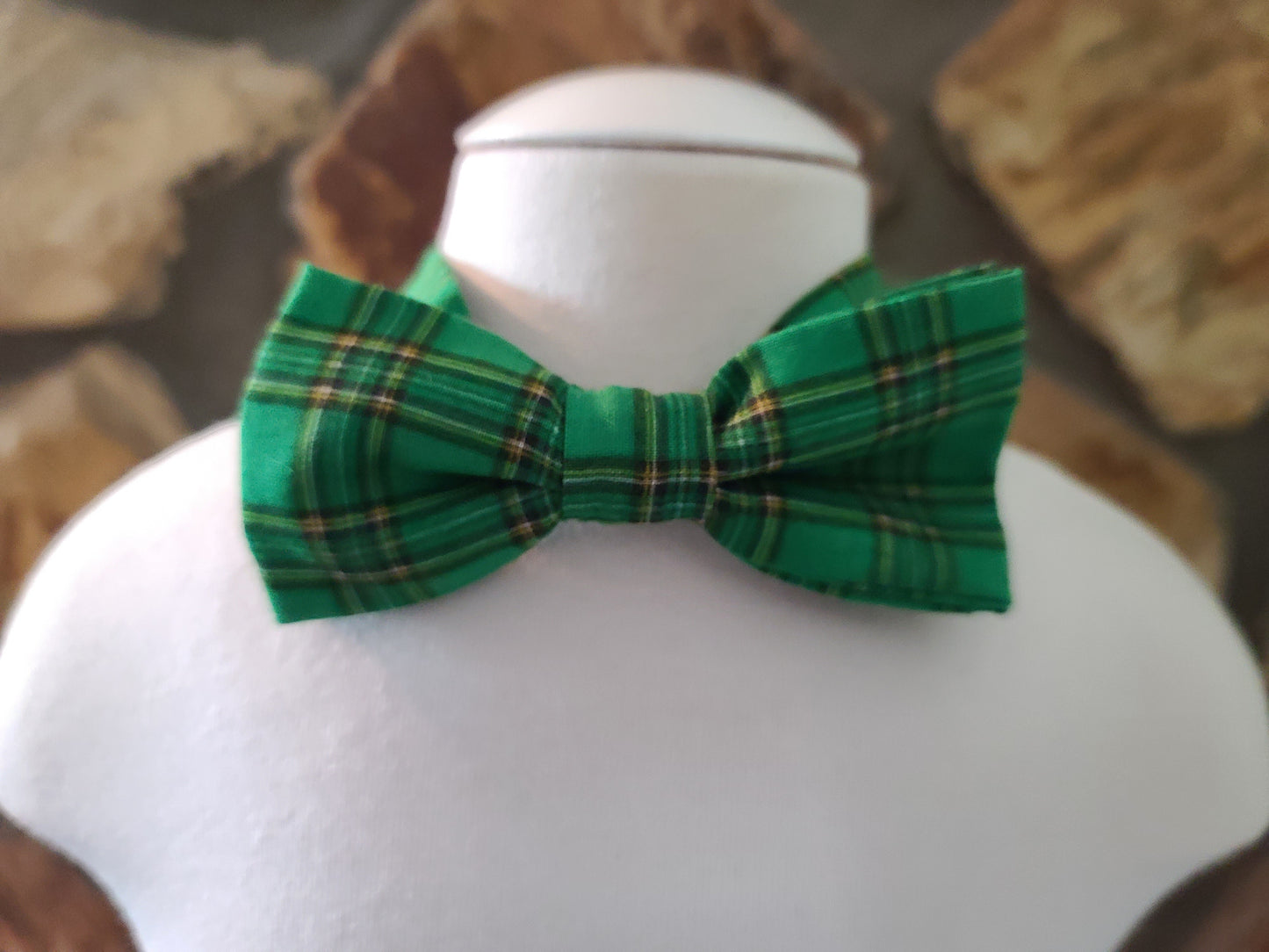 Green Plaid Bowtie