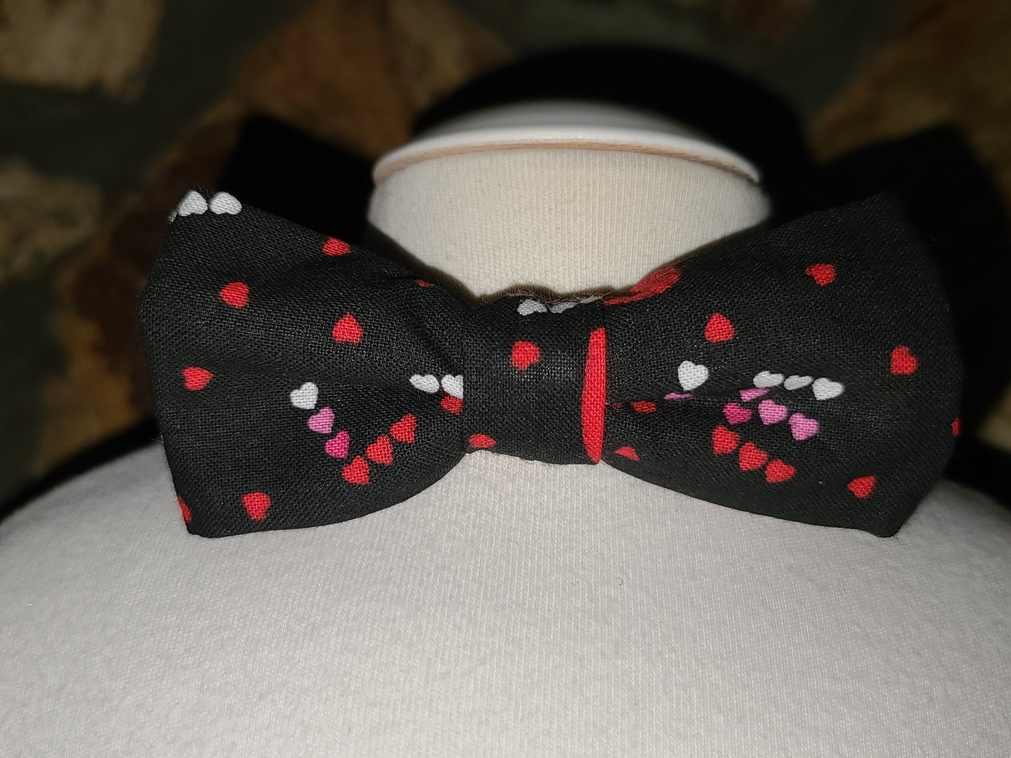 boys valentine black and red love bowtie