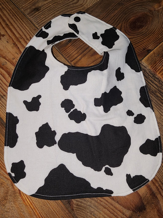 Cow Print Baby Bib