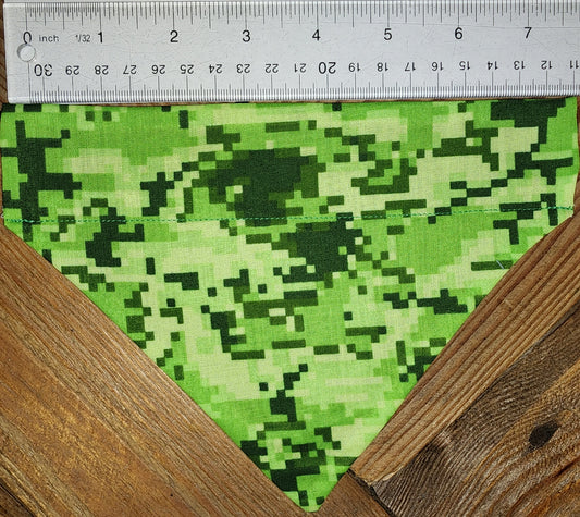 Creeper Inpired Green Pixelated Small Dog Bandana