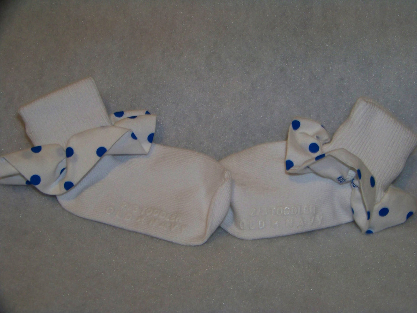 toddler ruffle socks blue and white polka dots