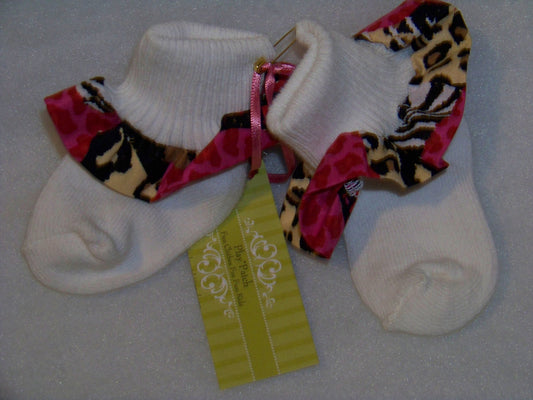 zebra lepard ruffled socks boutique ruffle sock
