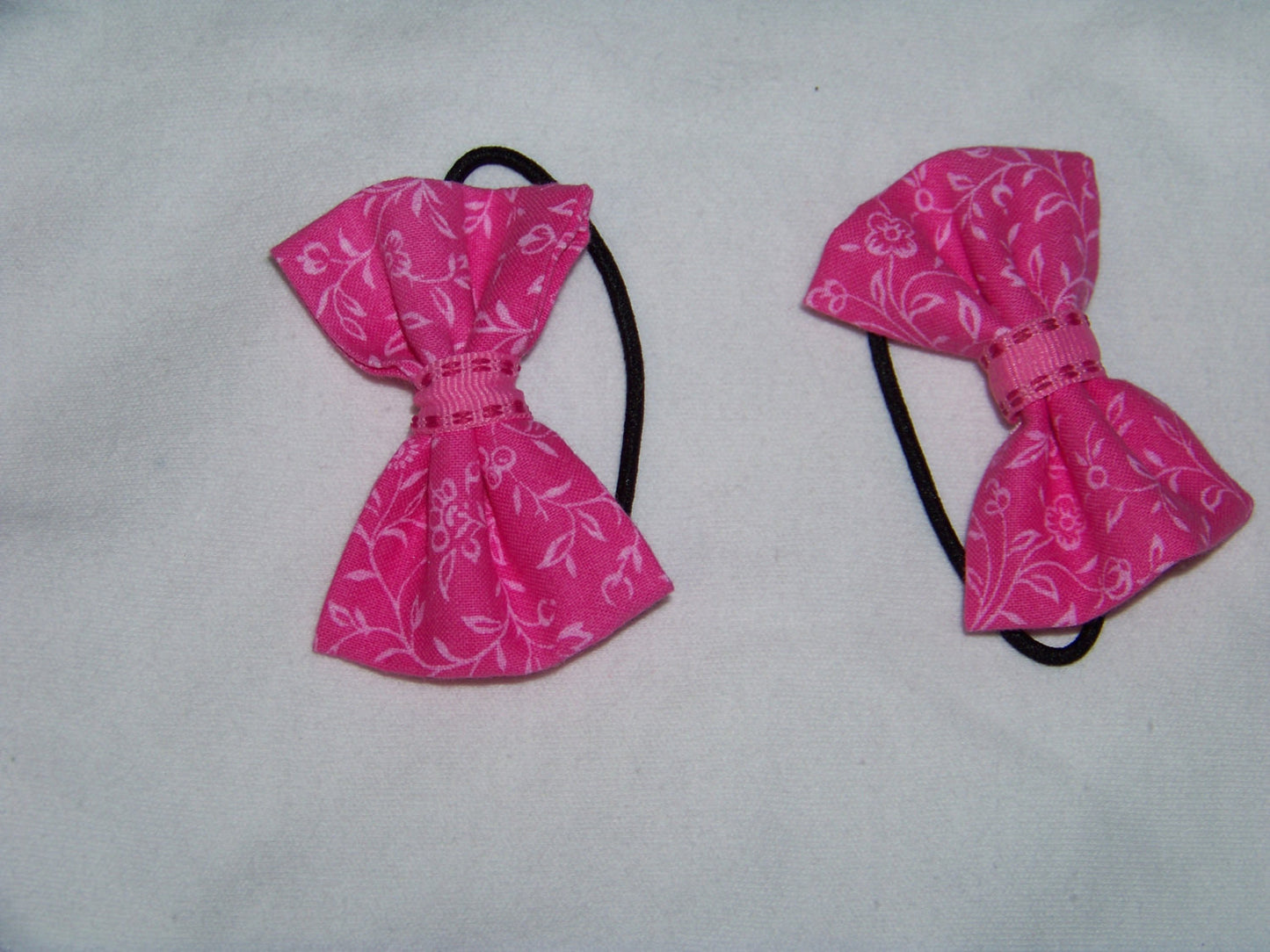 pink hair bow pony o's set of two hair bows hairbows
