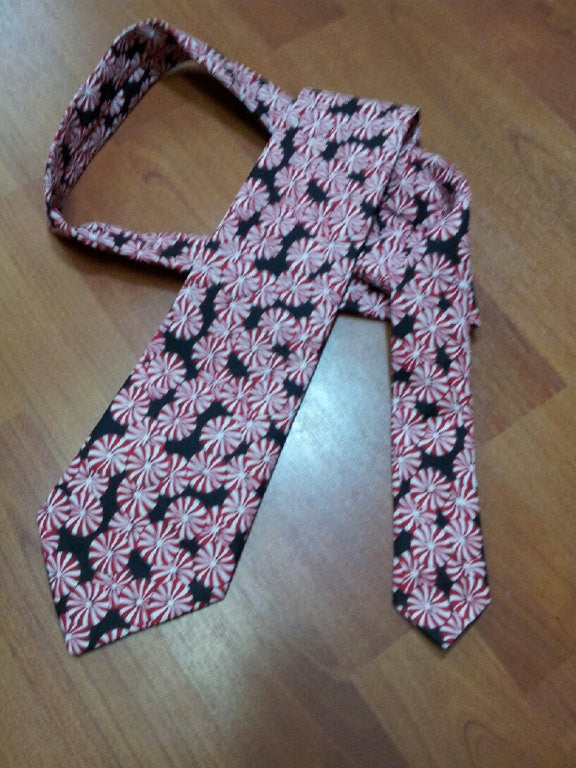 men's christmas tie custom boutique christmas peppermint necktie