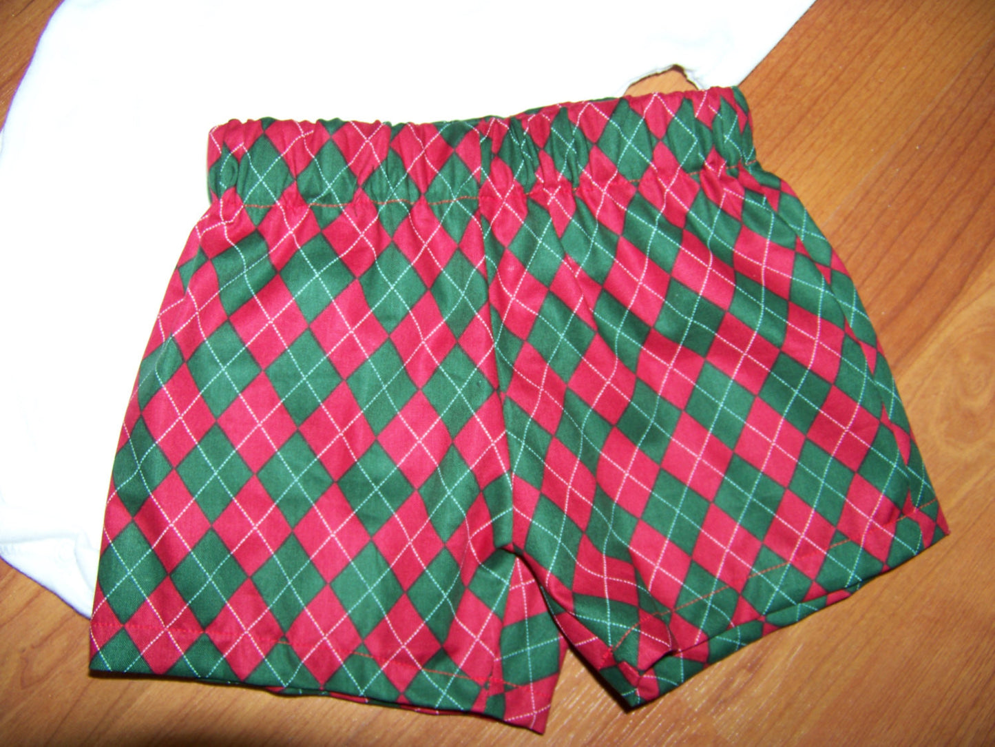 christmas short set boys two piece custom boutique shorts and matching bowtie shirt  bow tie