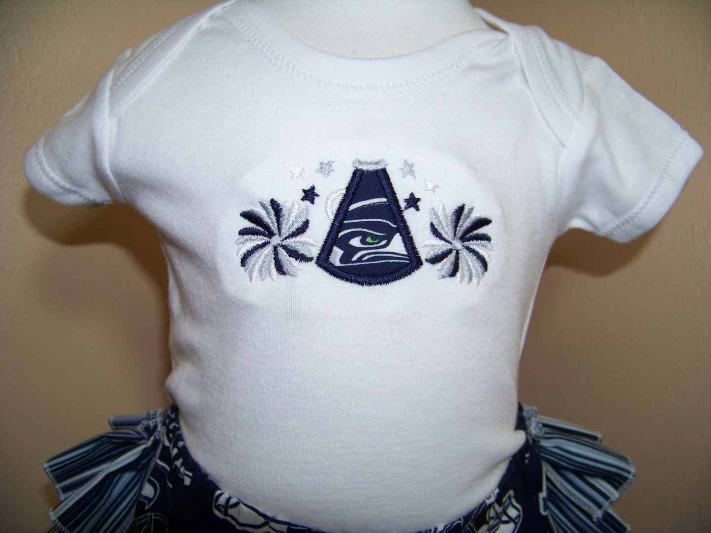 Seahawks Inspired Cheerleader BodysuitSize 24 Months