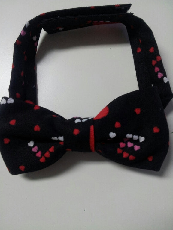 boys valentine black and red love bowtie