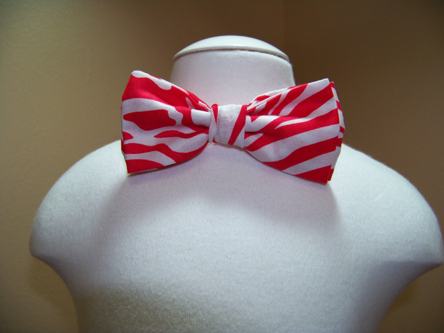 boys valentine bowtie red and white zebra