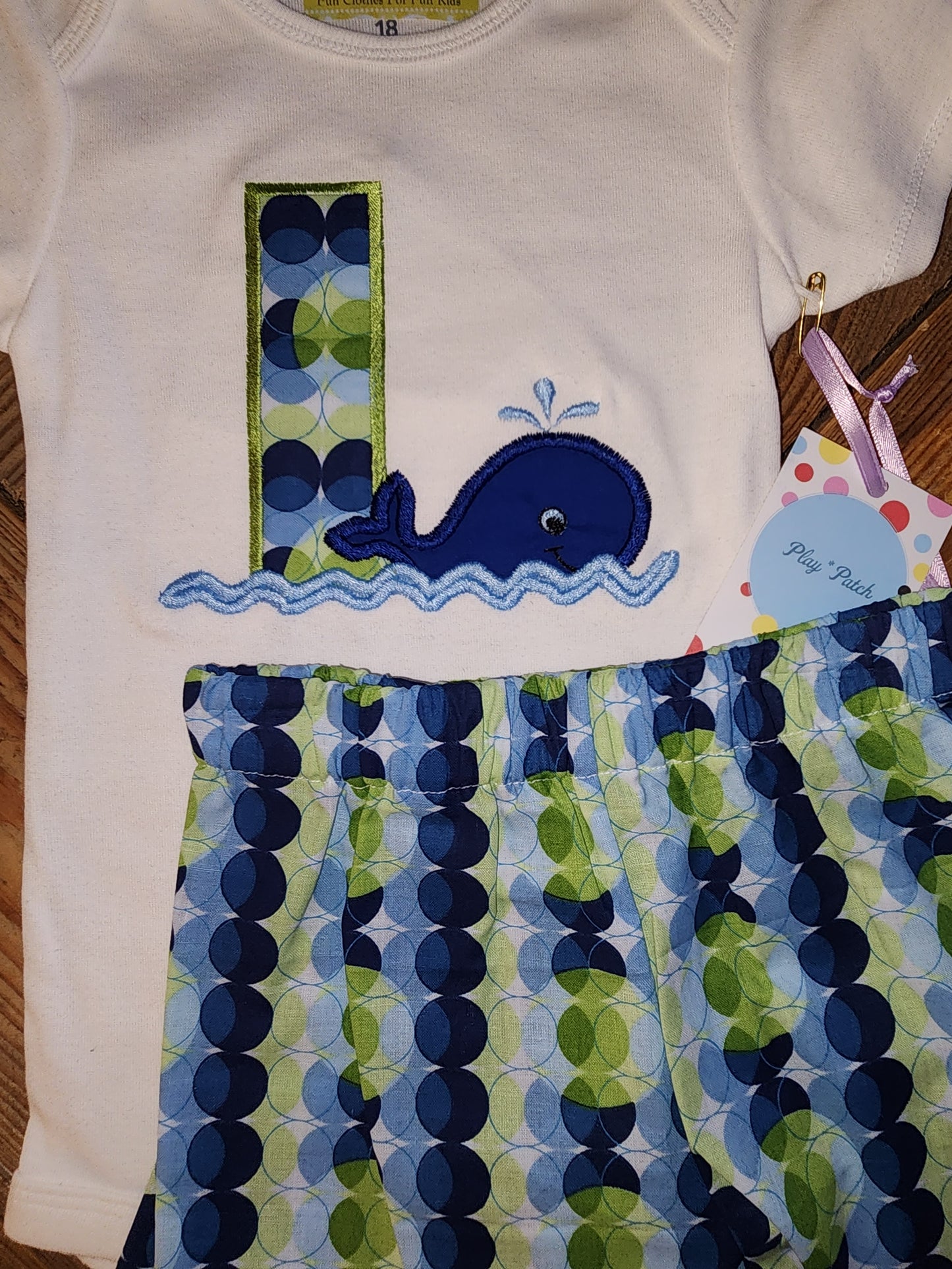 Whale First Birthday Size 18m Two Piece Outfit