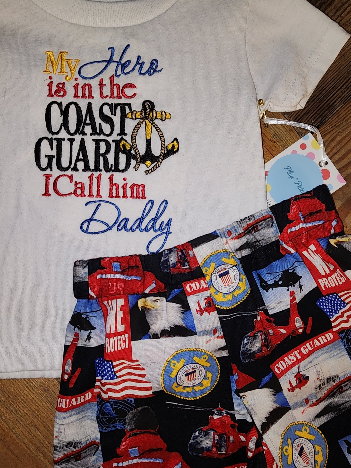 Coast Guard Hero Size 12/18m Two Piece Outfit