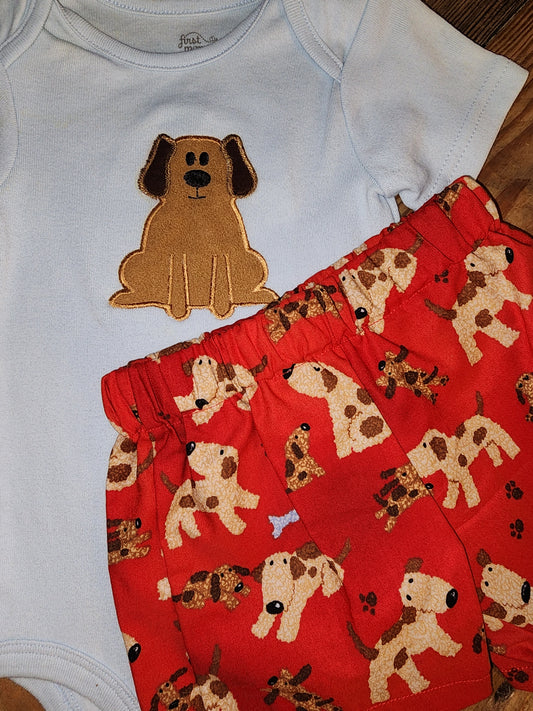 Dog Themed Size 9m Two Piece Outfit