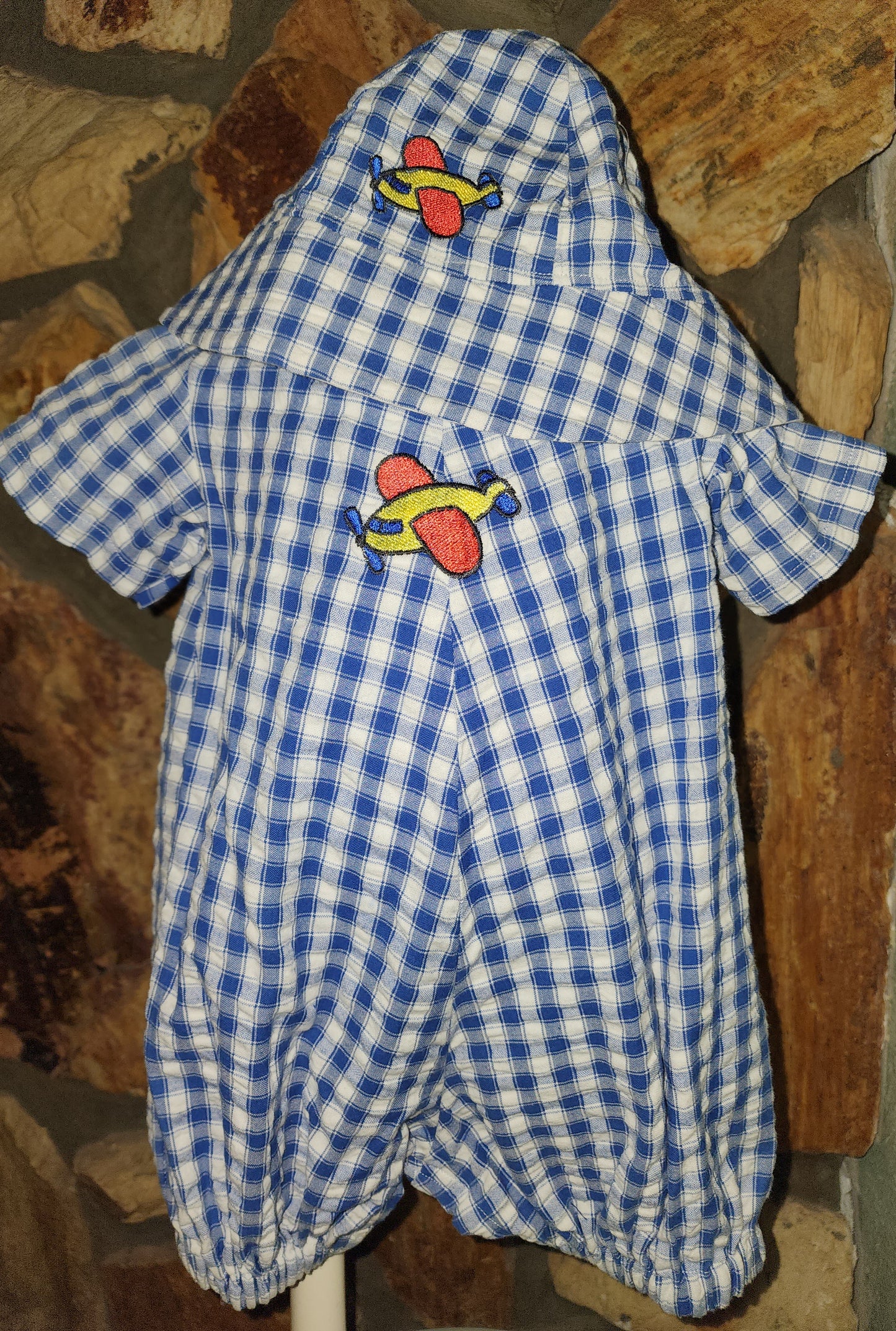 Airplane Themed Hat and Size 9m Romper