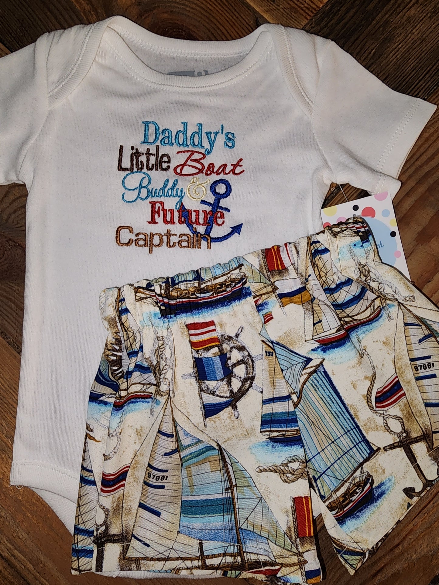Daddy's Boat Buddy Two Piece Outfit