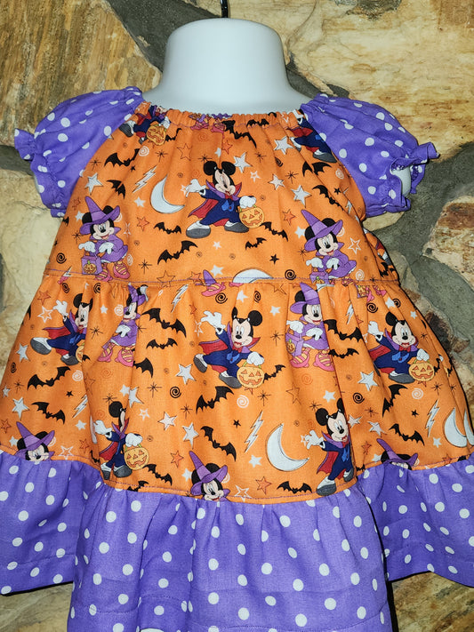 Micky and Minnie Halloween Size 3/6m Dress