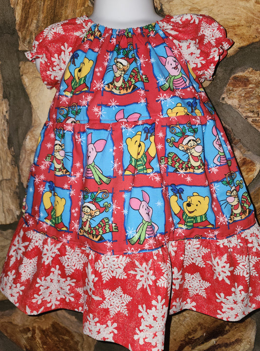 Winnie the Pooh Christmas Dress Size 9/12m
