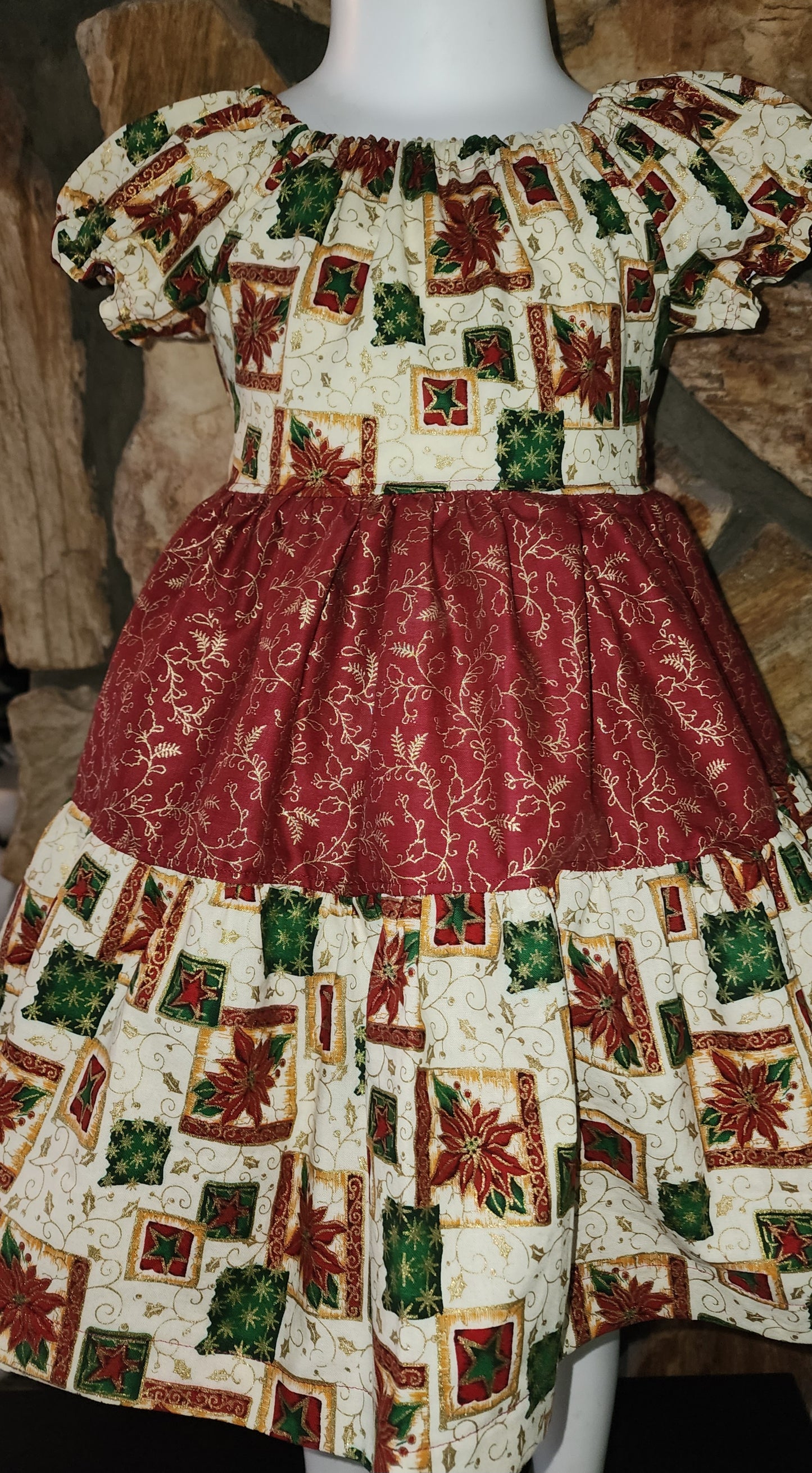 Christmas Poinsettia Size 4 Dress