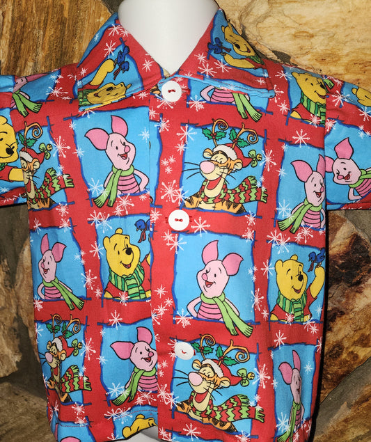 Winnie the Pooh and Friends Christmas Shirt Size 9/12m