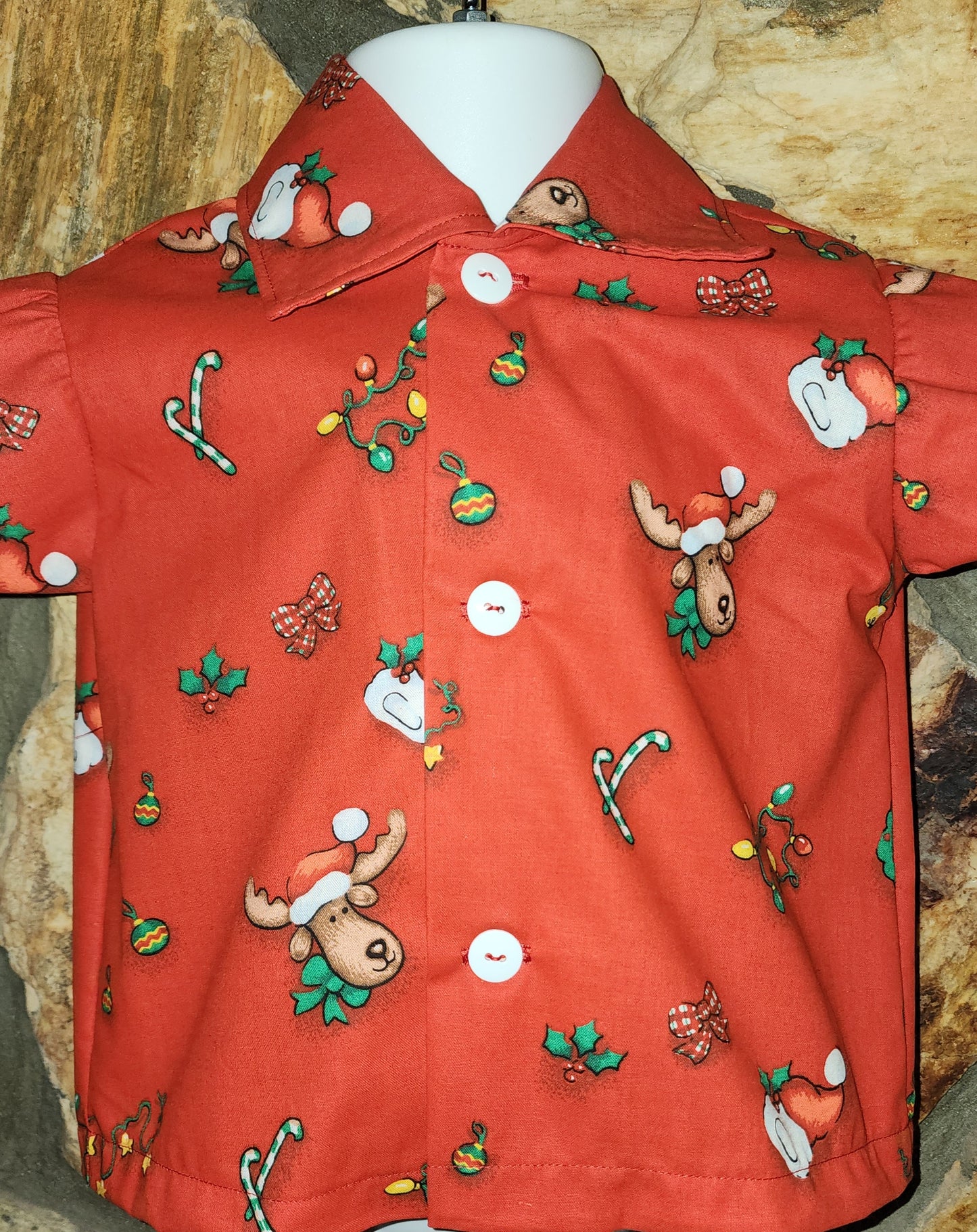 Christmas Moose Size 12m Shirt