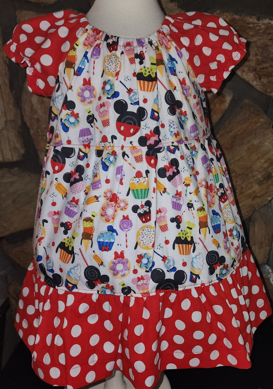 Mickey Inspired Food Dress Size 9/12m