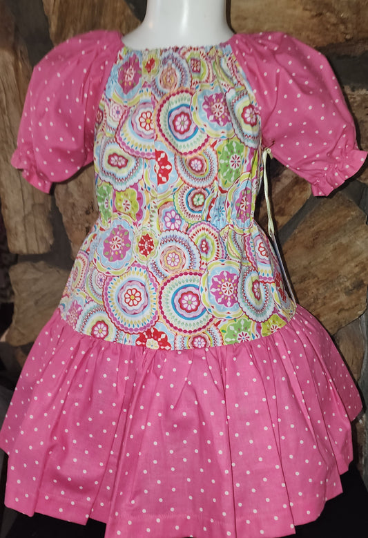 Modern Flowers and Circles Size 18/24m Dress