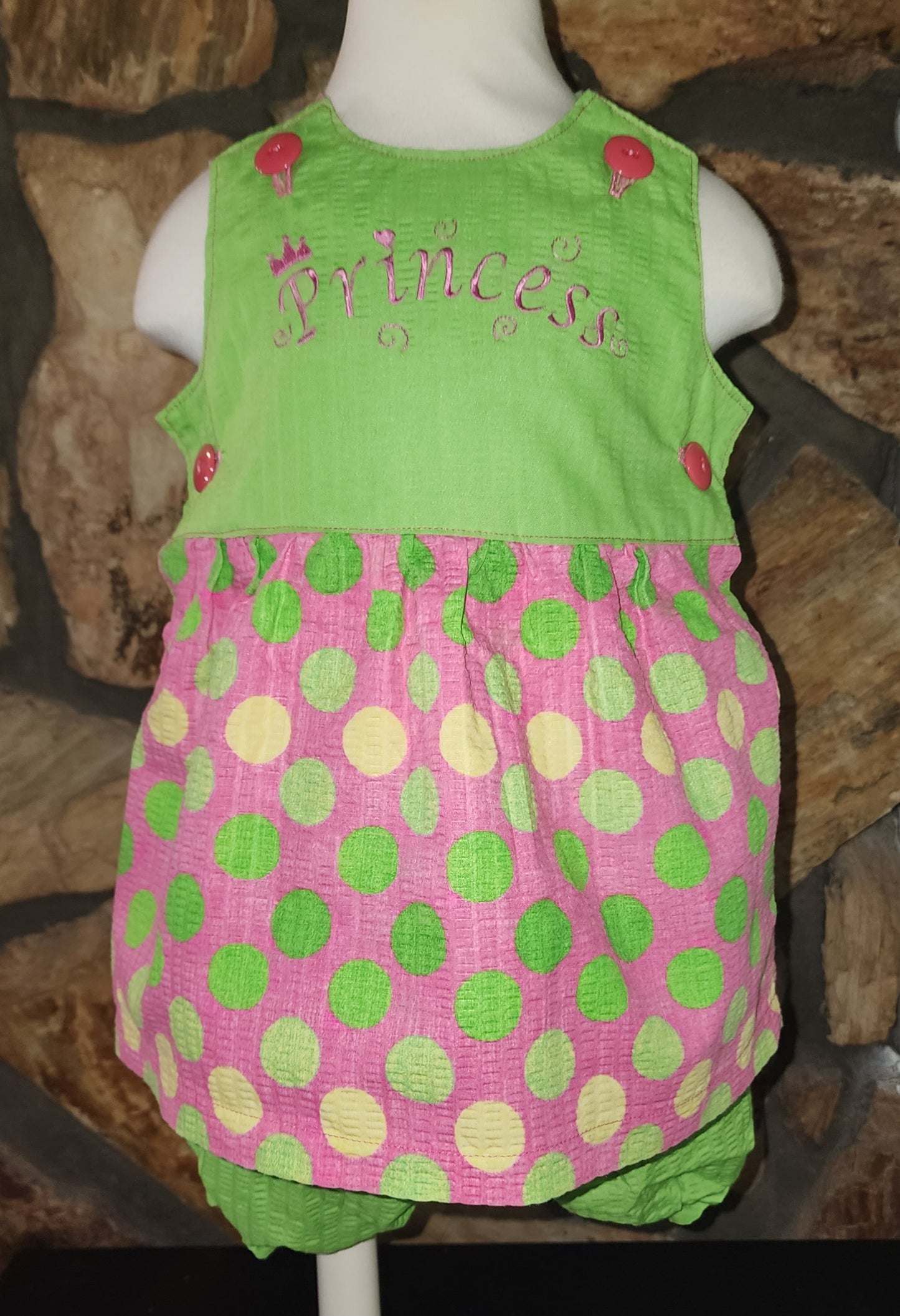 Polka Dot Princess Size 6/9m Two Piece Outfit
