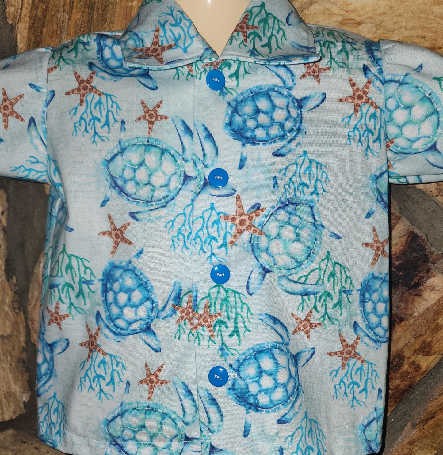 Sea Turtle and Starfish Size 18m Shirt