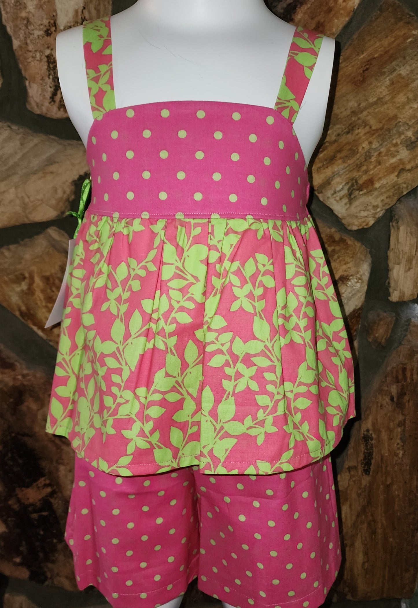 Polka Dots and Vines Size 6 Two Piece Set