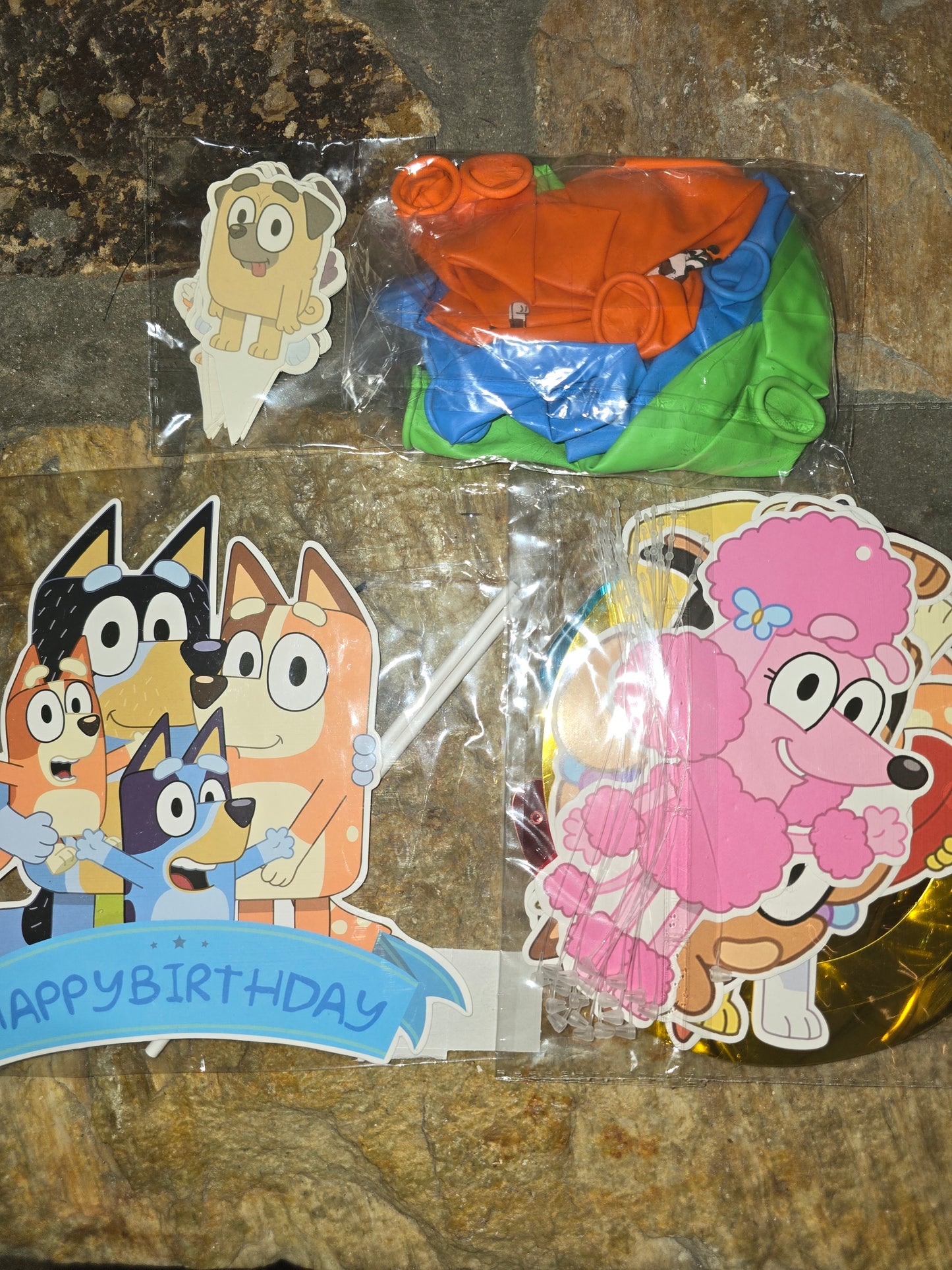 Bluey Birthday Hat and Party Supplies Banner