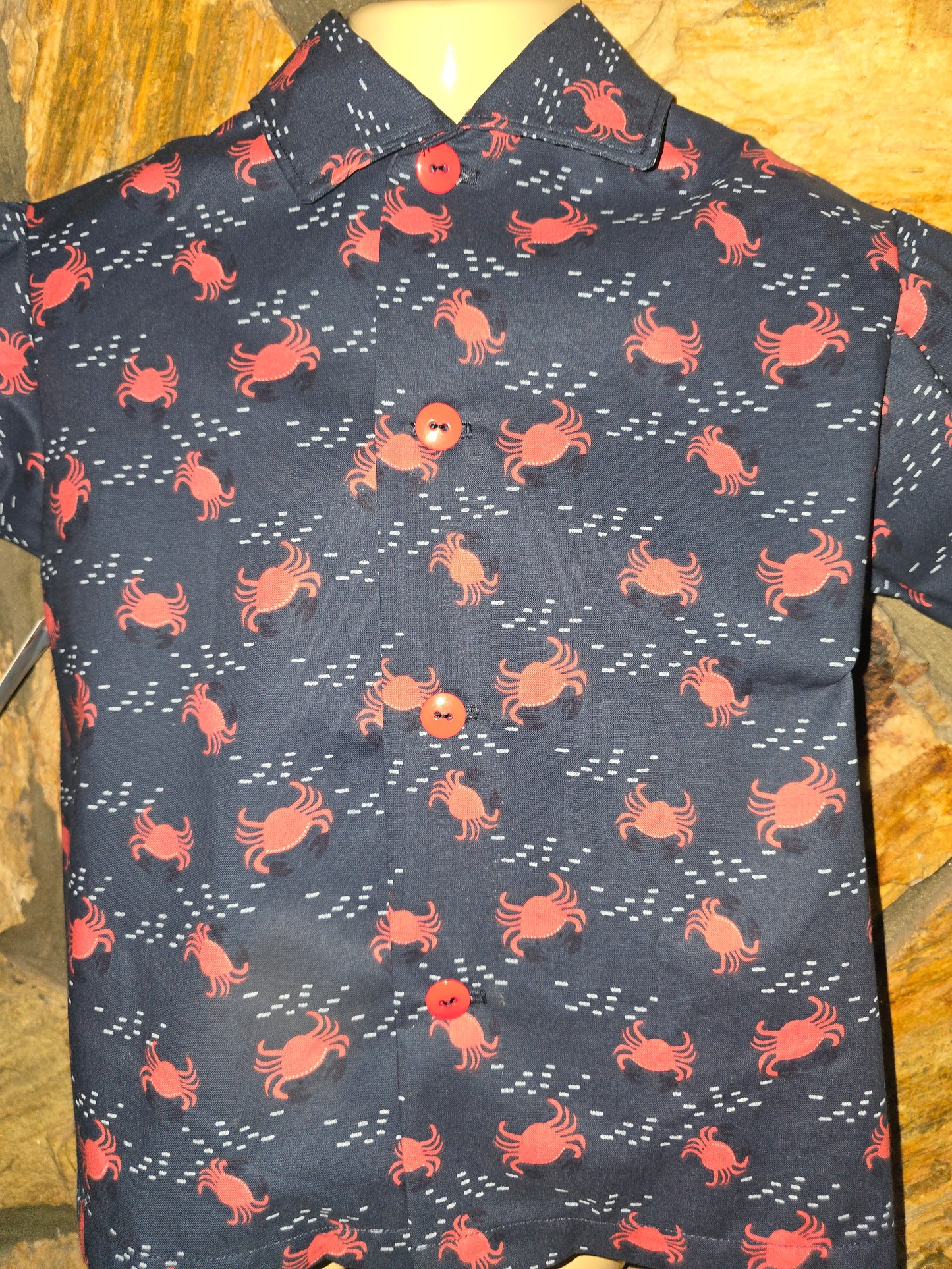 Crabs Allover Size 4 Camp Shirt