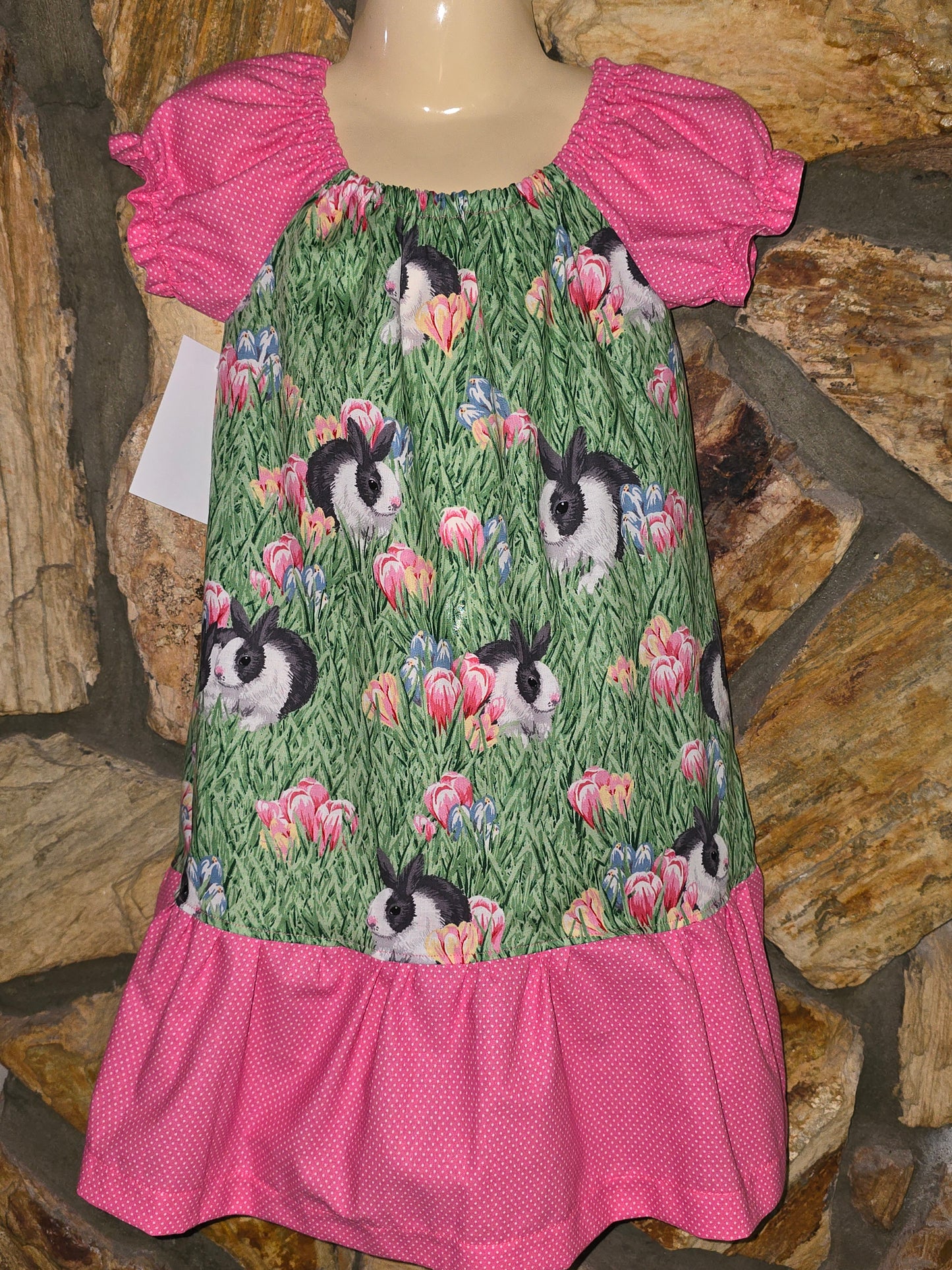 Bunny and Flowers Size 4/5 Dress