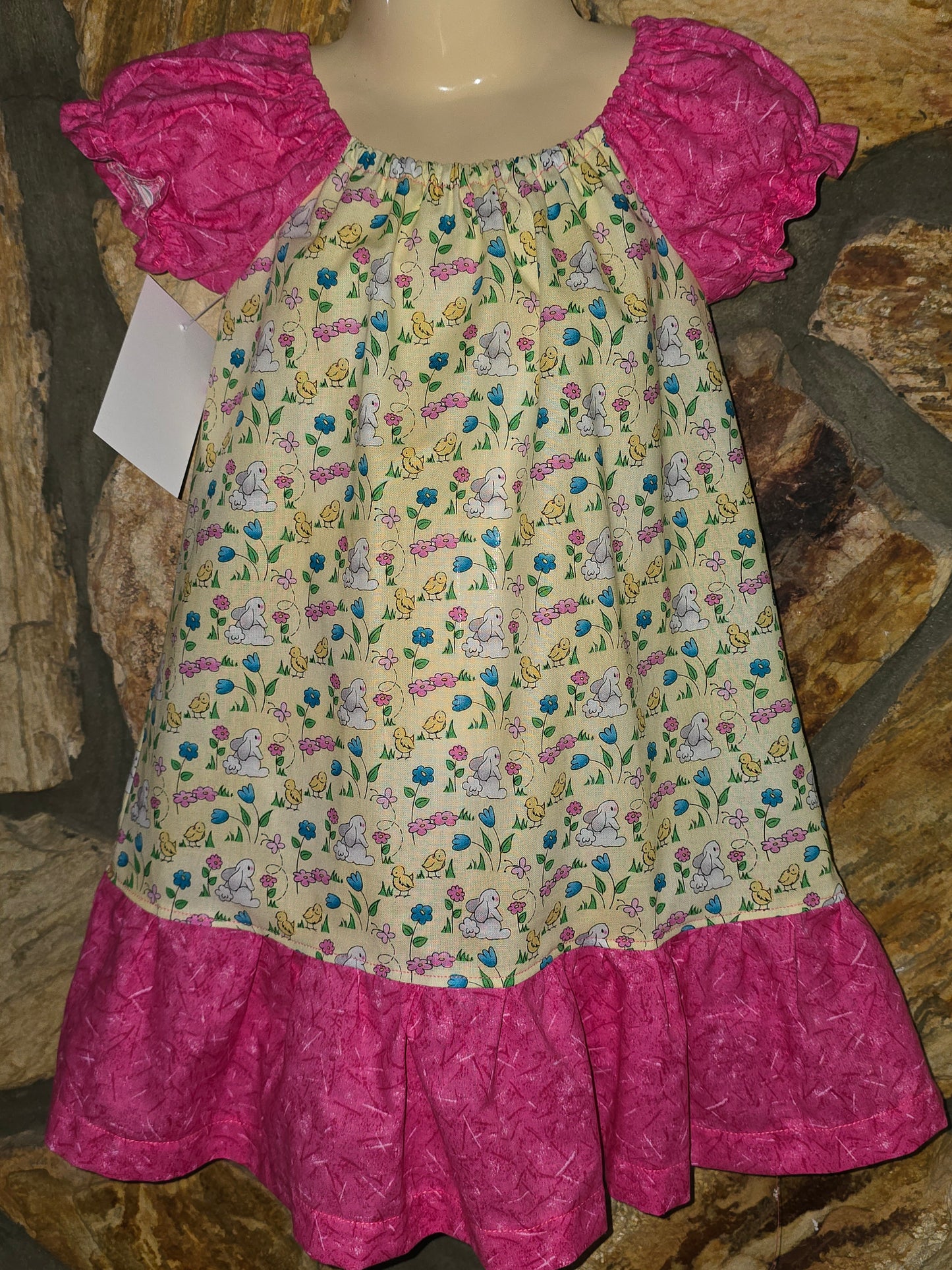 Bunnies and Flowera Size 2/3 Dress