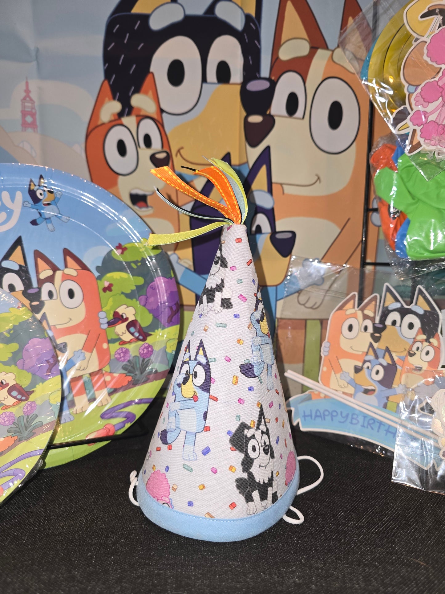 Bluey Birthday Hat and Party Supplies Banner