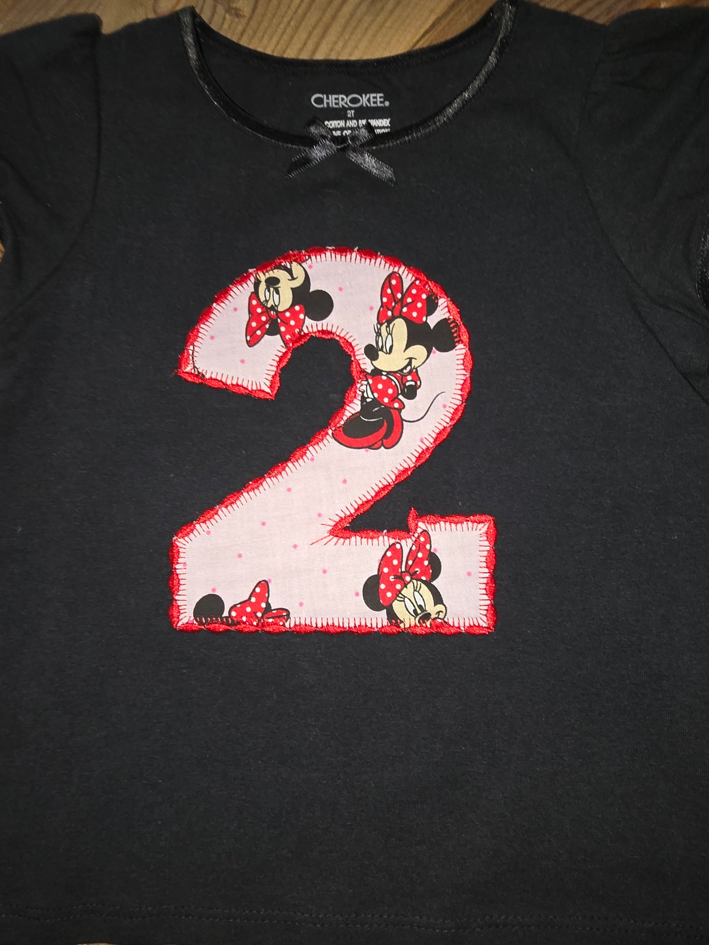 Minnie Mouse Inspired Size 2 Birthday Shirt