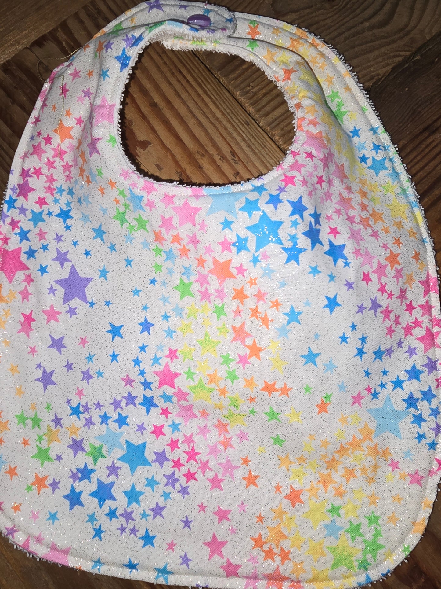 Pastel Star Baby Bib