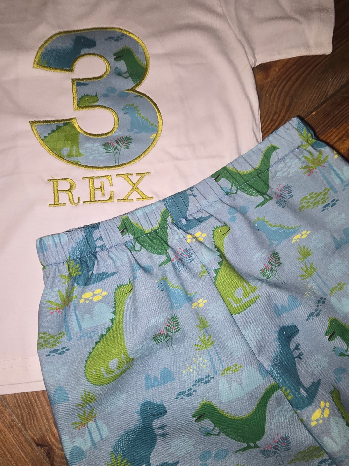 Three Rex Birthday Two Piece Set Size 3/4