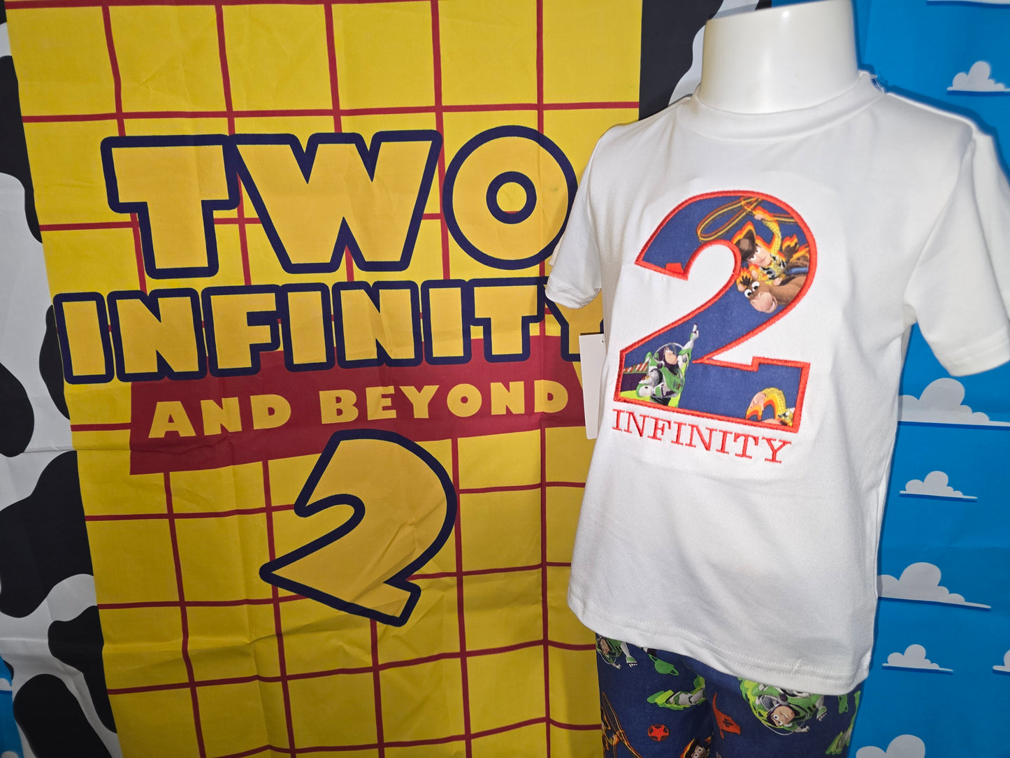 Two Infinity Two Piece Buzz and Woody Toy Story Birthday Short Set
