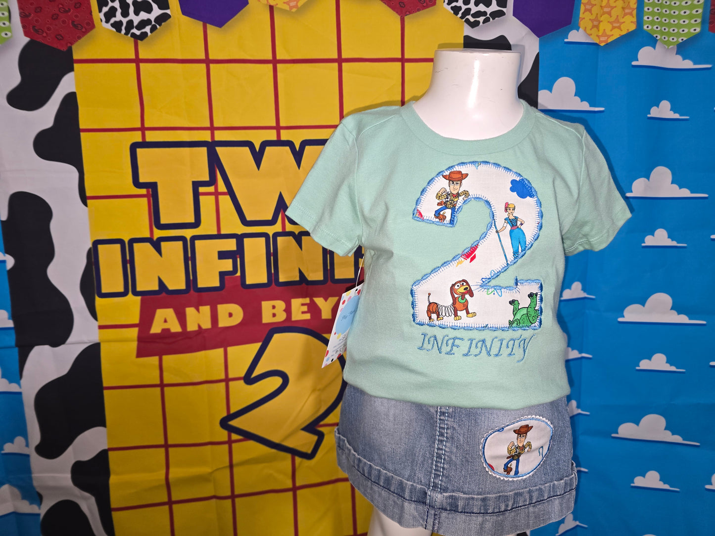 Toy Story Two Infinity Size 2t Birthday Skirt Set