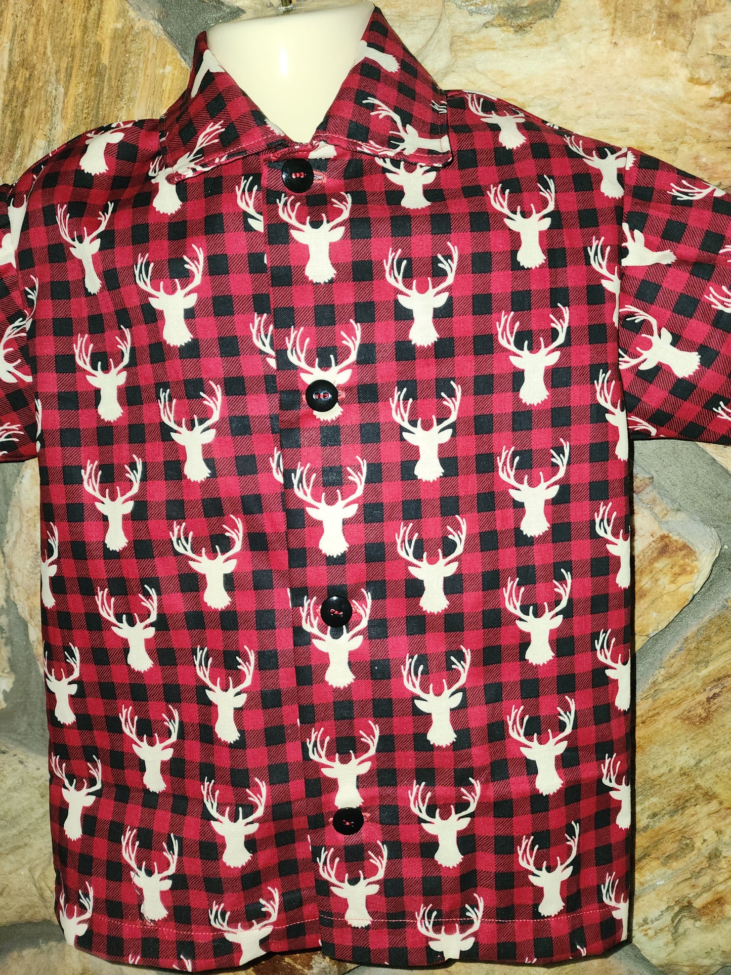 Buffalo Plaid Deer Size 4 Shirt