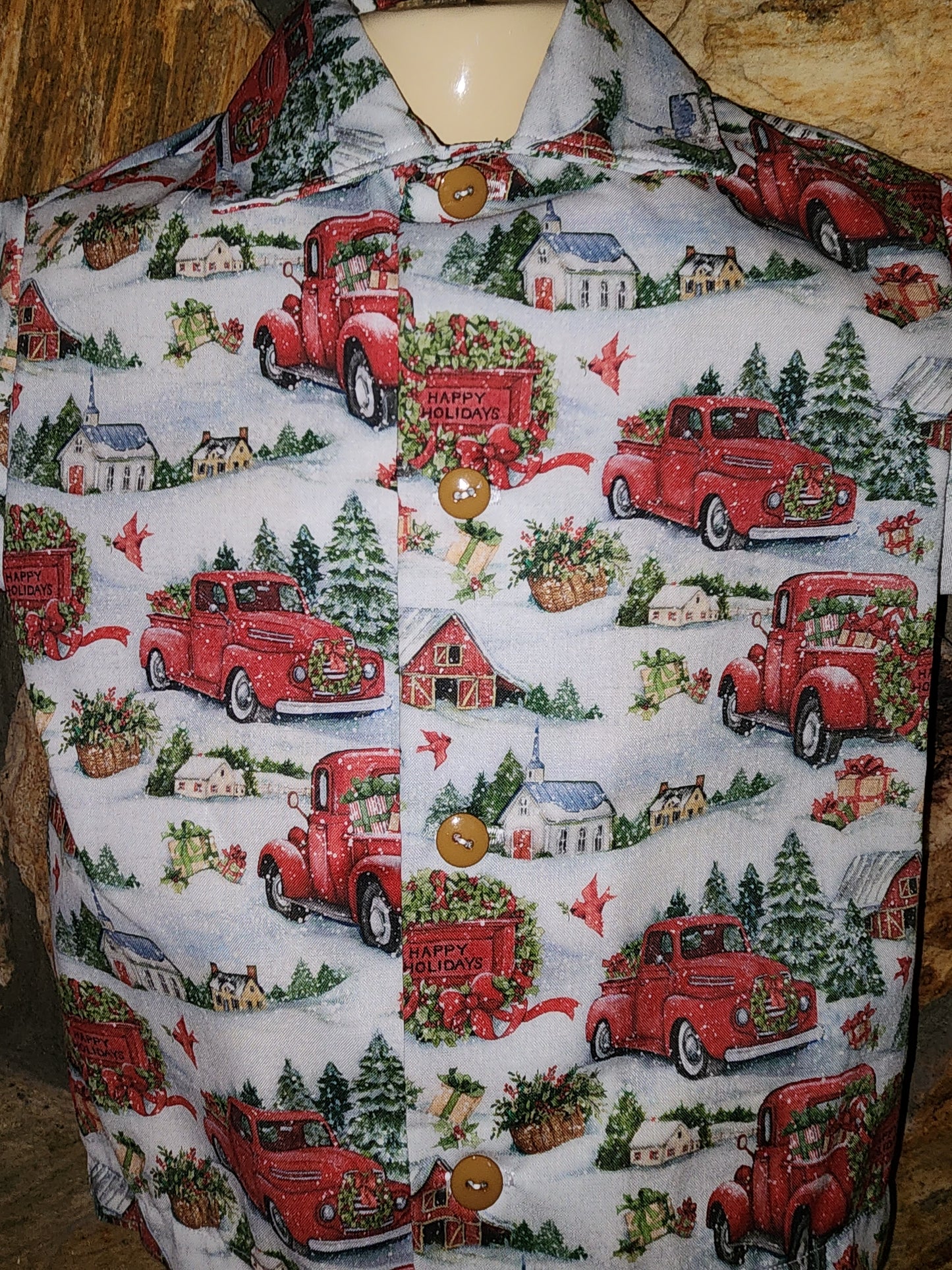 Retro Truck and Red Birds Size 2 Shirt