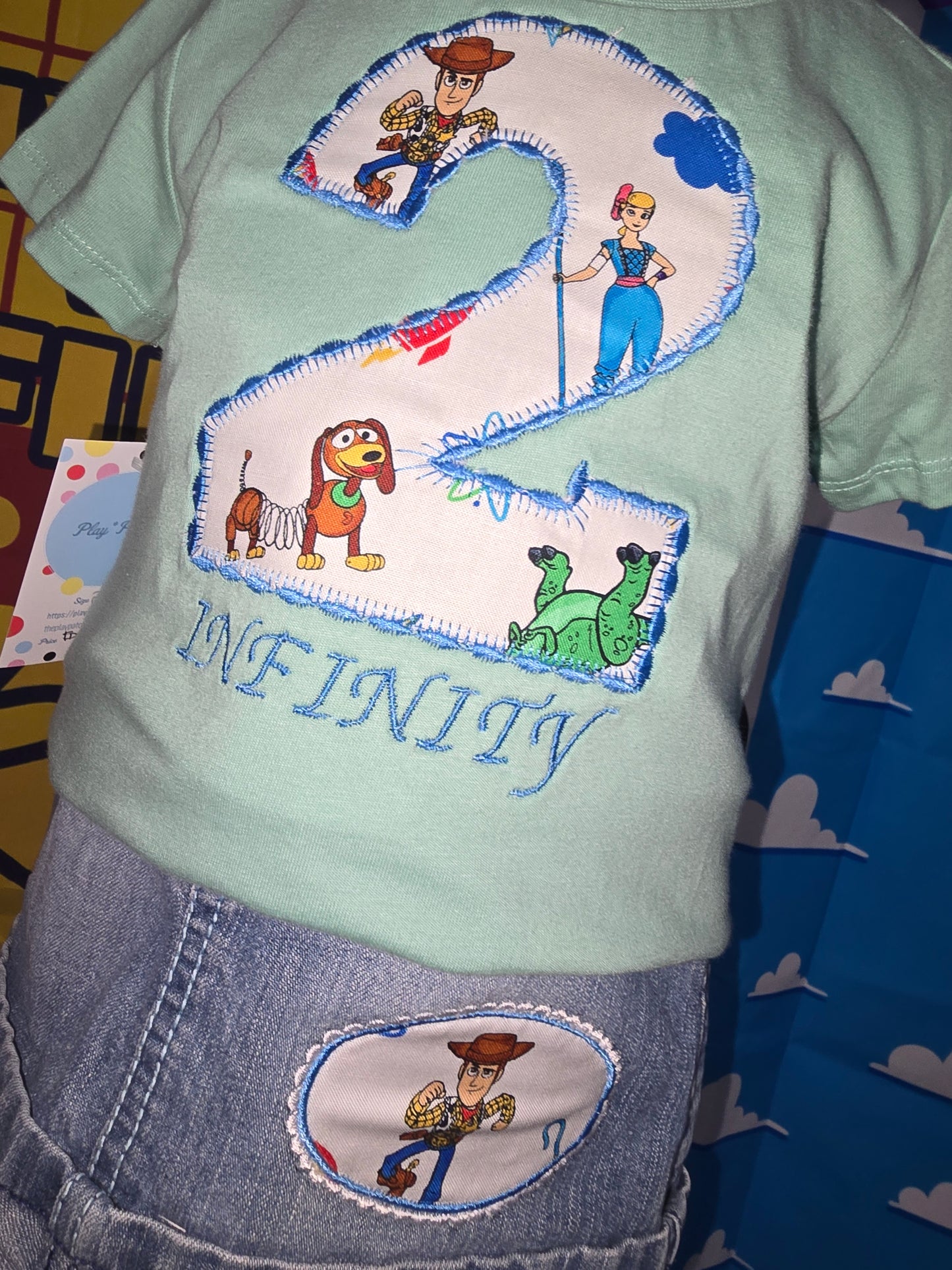 Toy Story Two Infinity Size 2t Birthday Skirt Set